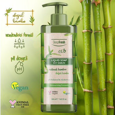 Deep Fresh Eco Serisi Doğal Bambu Sıvı Sabun 500 ml - Thumbnail