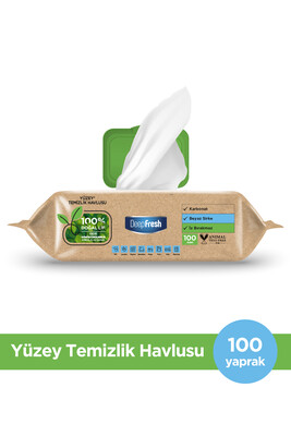 Deep Fresh - DeepFresh Biodegredable Yüzey Temizleme Havlusu 100 Yaprak