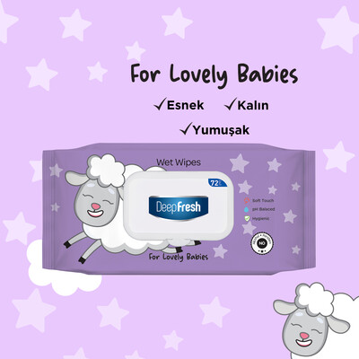 DeepFresh Islak Mendil Lovely Babies Kuzu 72 Yaprak - Thumbnail