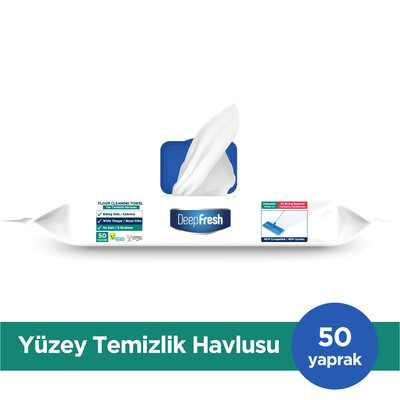 Deep Fresh - DeepFresh Mop Uyumlu İz Bırakmaz Yer Temizleme Havlusu 50 Yaprak