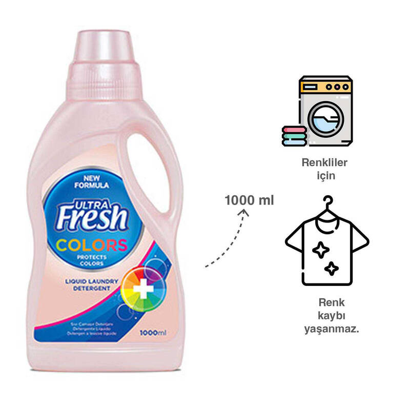 Ultra Fresh Sıvı Çamaşır Deterjanı Renkliler 1 lt 16 Yıkama